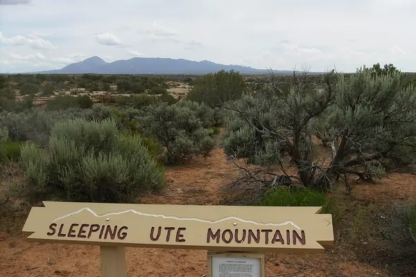 Towers below Sleeping Ute Mountain