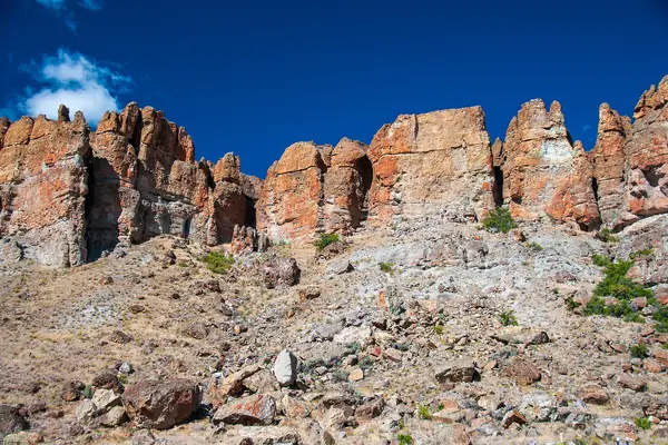 Eroded volcanic palisades