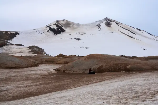 The crater lake atop Mount Katmai