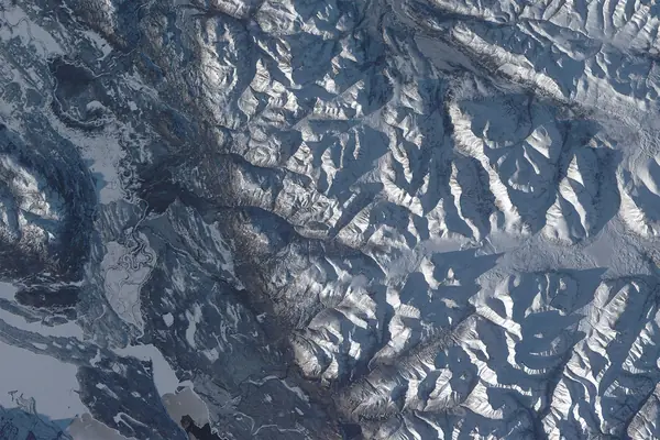 The Chigmit Mountains from the air