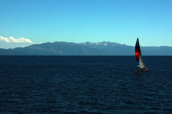 Sailing off Crystal Bay