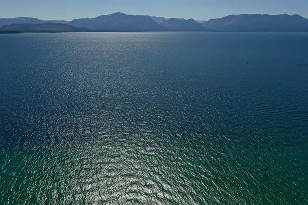 The lake's famously clear water