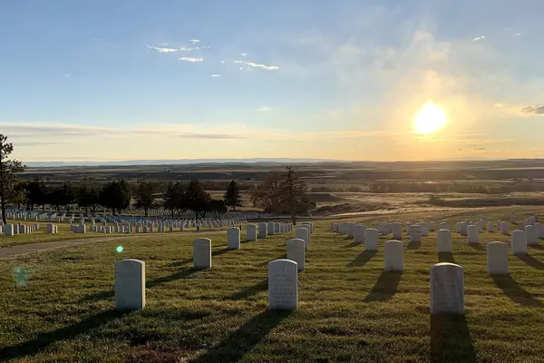 The battlefield at sunset