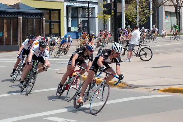 Cycling through downtown
