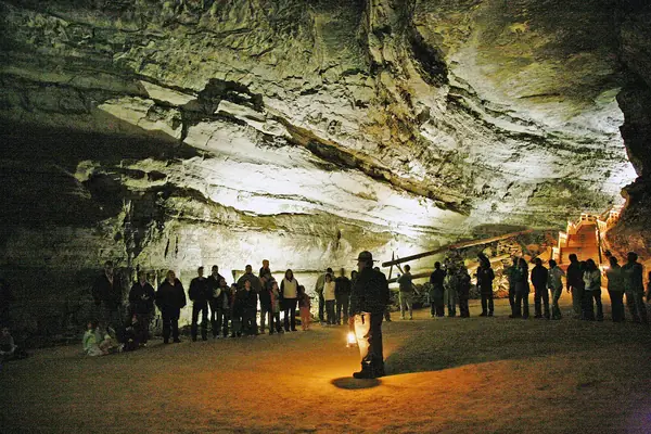A ranger-led cave tour