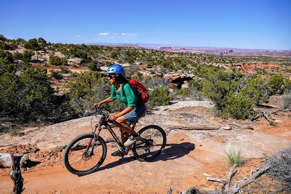Mountain biking the slickrock