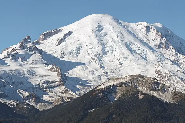 The glaciated summit