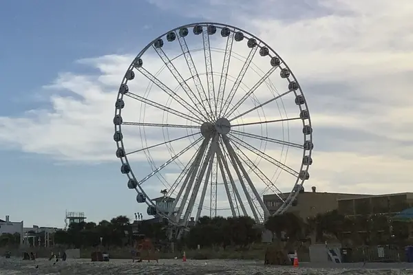 The SkyWheel at night