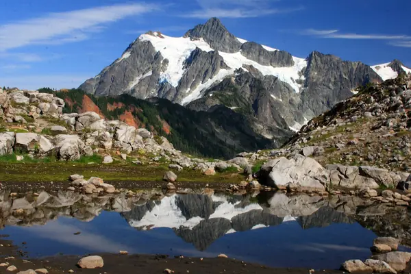 Mount Shuksan above a tarn