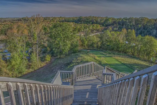 The boardwalk to the mounds