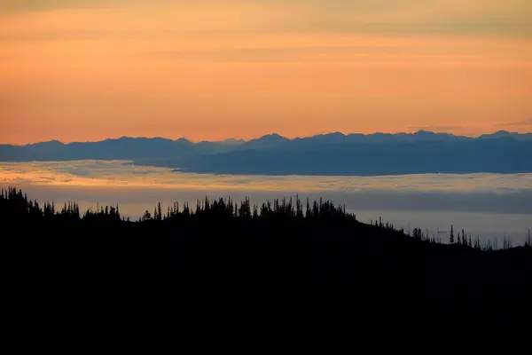 Sunset over the coast