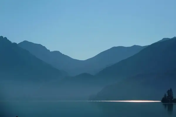 A lake beneath the Olympics
