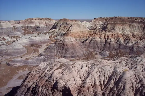 Blue Mesa's banded badlands