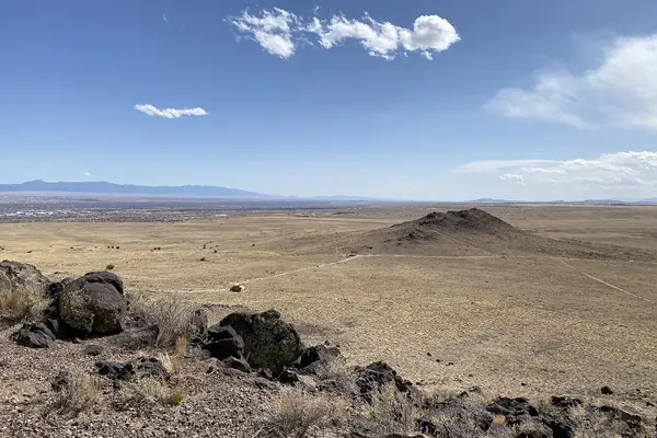 The volcanic cones on the West Mesa