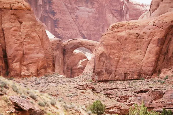 Beneath the natural bridge