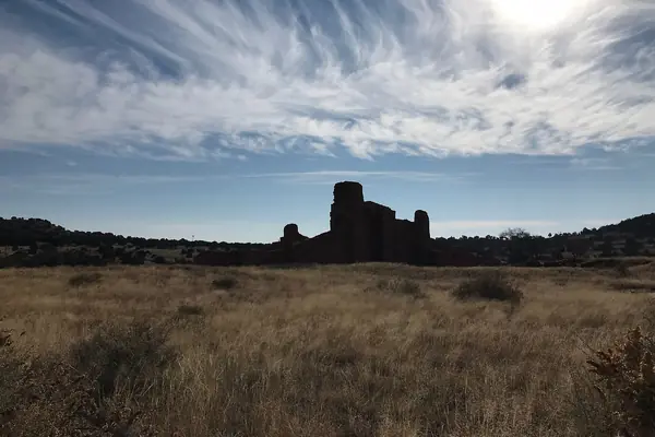 Red sandstone church walls at Abo