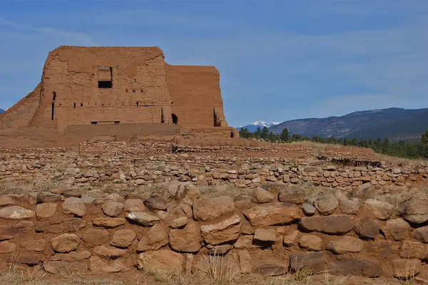 A mission church on the open plain