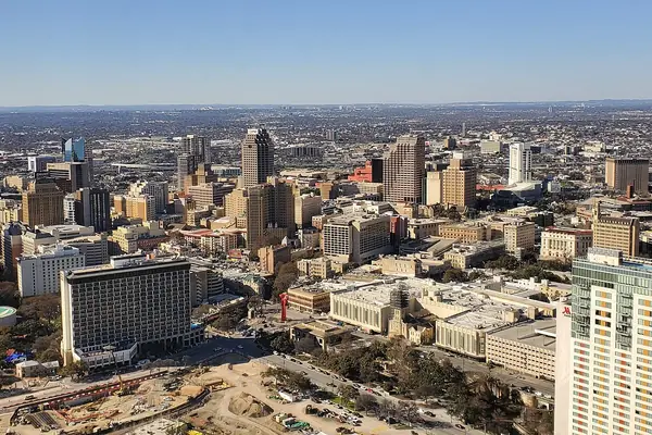 The city from the Tower of the Americas