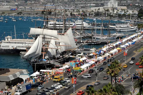Tall ships in San Diego Bay