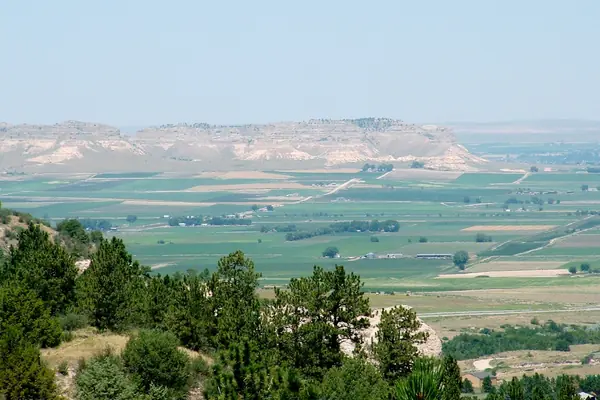 The landmark bluff on the Oregon Trail