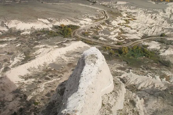 Eroded badlands of the bluff