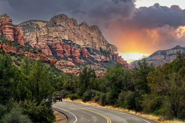 Sunset over the red rock country