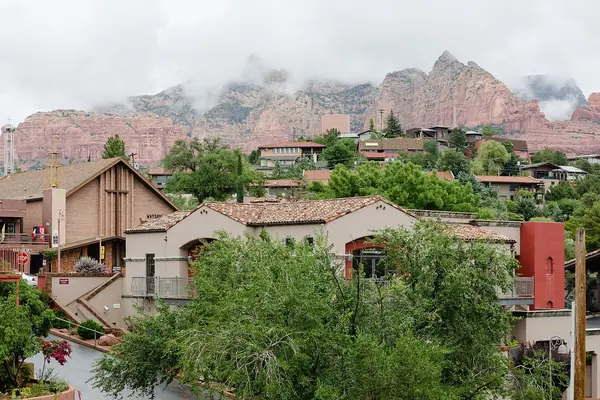The town beneath the buttes