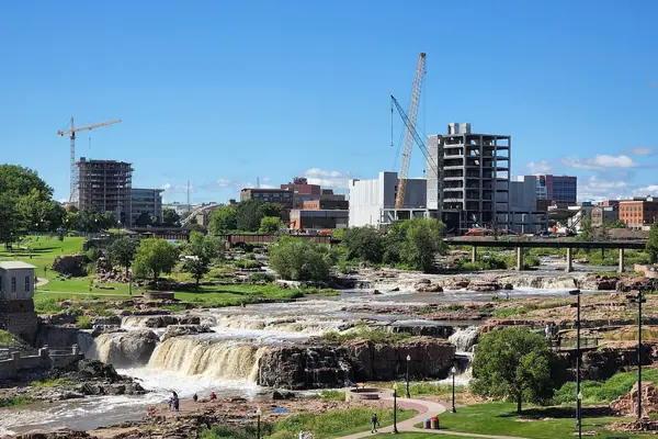 Falls Park and downtown