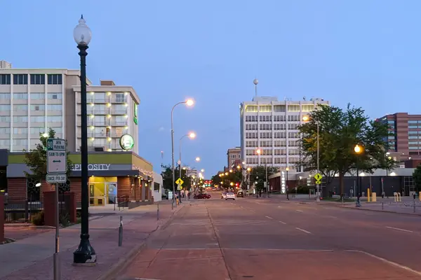Downtown in the evening