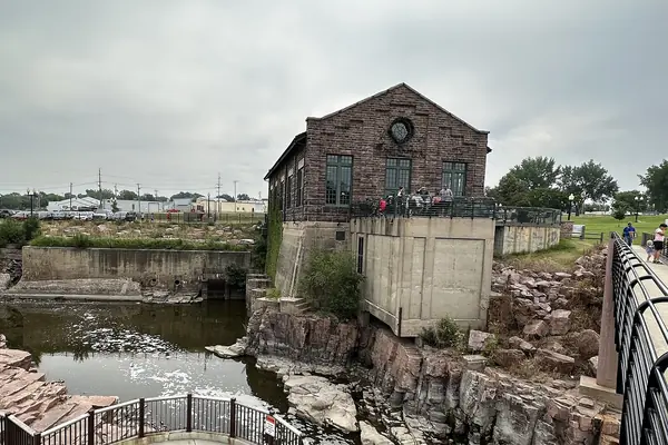 The historic mill ruins at the falls