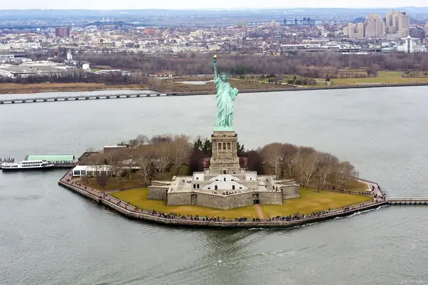 Liberty Island from above