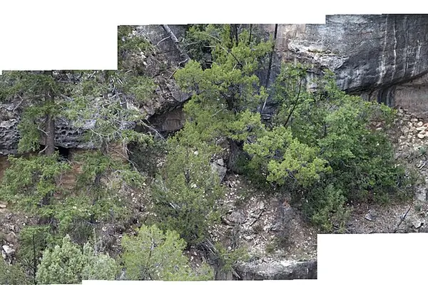 Cliff dwellings ring the canyon walls