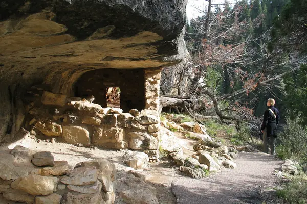 Sinagua dwellings under the limestone overhangs