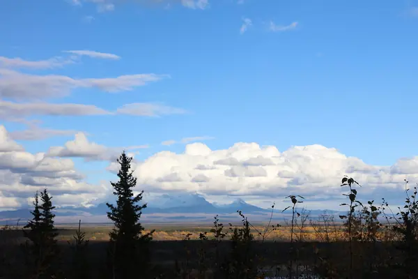 Snow-clad mountains of the largest U.S. park