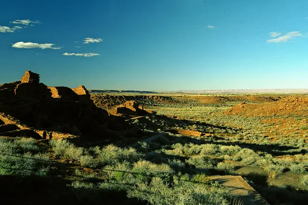The pueblo at sunset