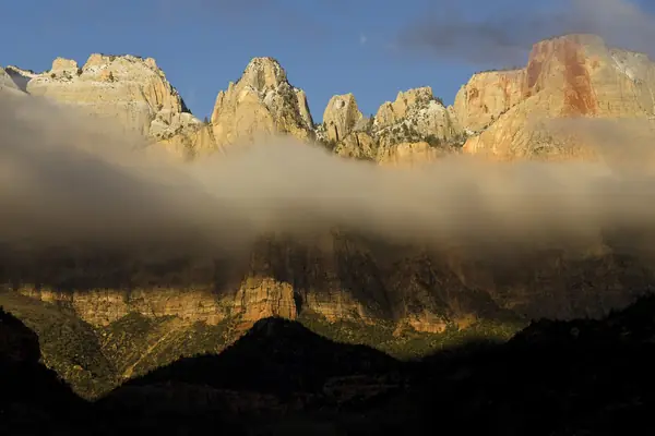 Morning fog on the Towers of the Virgin