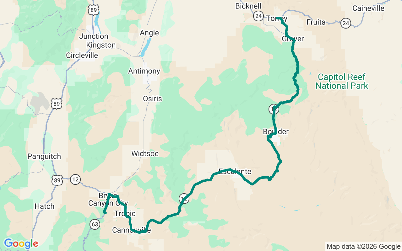The Painted Mile route map