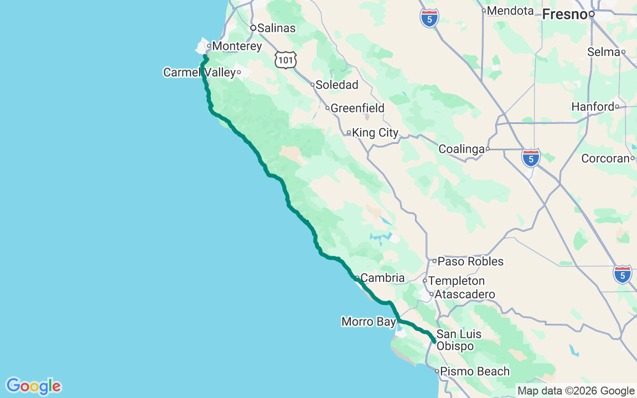 The Edge of the World route map