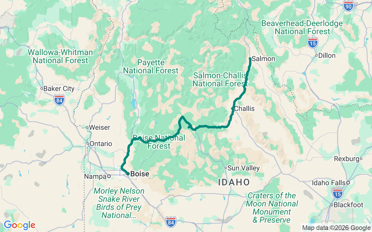 The Salmon Run route map