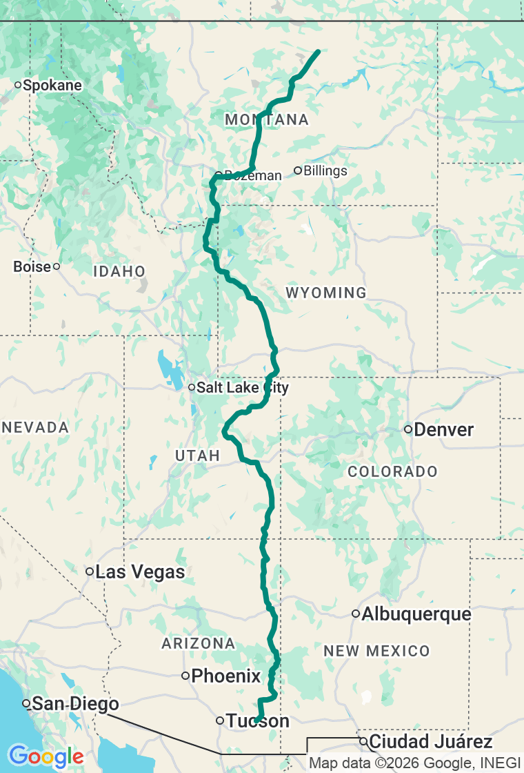 The Western Spine route map