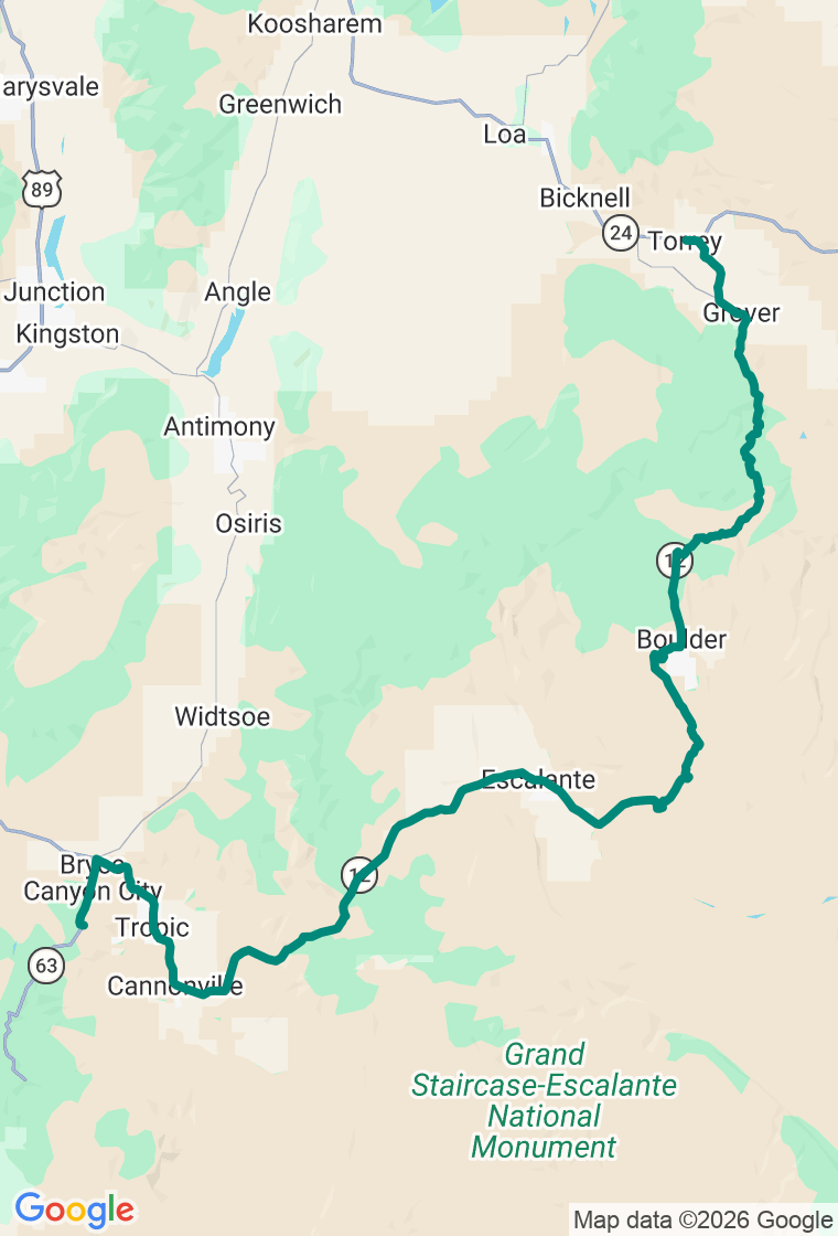 The Painted Mile route map