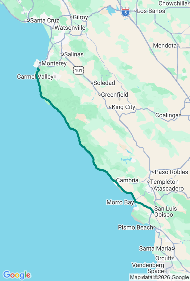 The Edge of the World route map